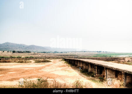 Beau paysage dans le village de pêcheurs de Toko près du lac Volta dans la région de la Volta au Ghana Banque D'Images