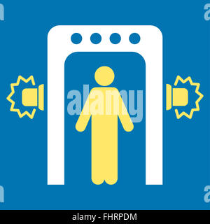 Le contrôle des passagers, l'icône de télévision Banque D'Images