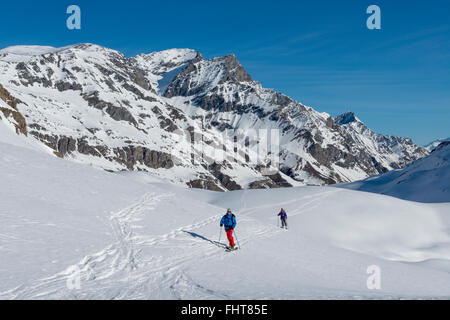 L'Italie, Rhemes-Notre-Dame, Benevolo, ski de haute montagne Banque D'Images