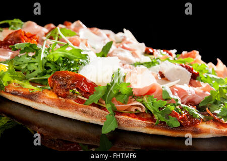 Pizza prosciutto. Banque D'Images