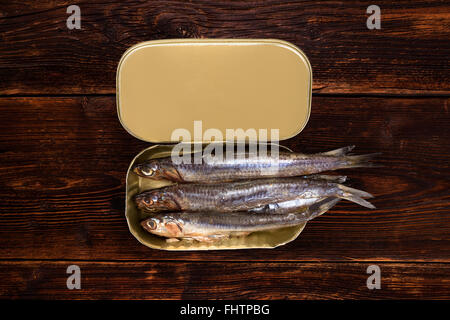 Sardines dans le peuvent. Banque D'Images