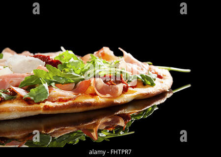 Pizza prosciutto. Banque D'Images