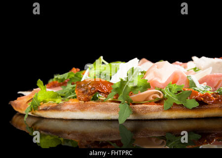 Pizza prosciutto. Banque D'Images