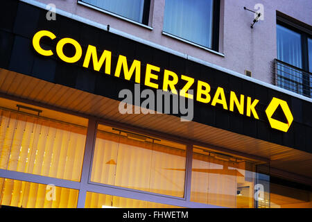 Logo de la Commerzbank Banque D'Images