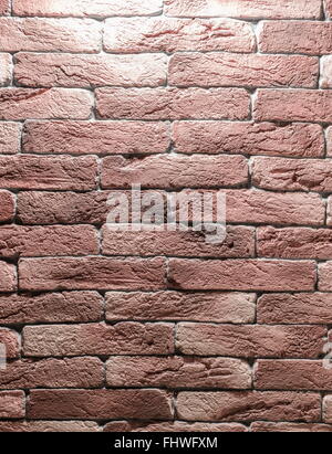 Mur de brique rouge. Close-up photo de briques. Banque D'Images