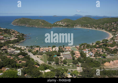 Vista aérea da Praia da Ferradura Banque D'Images