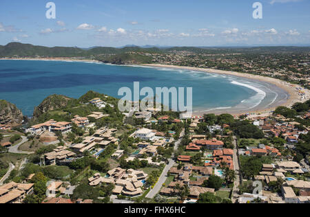 Vista aérea da Praia de Geribá Banque D'Images