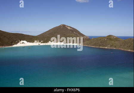 Vista aérea da Ilha de Cabo Frio Banque D'Images