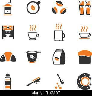 Icônes Web Café pour la conception d'interface utilisateur Illustration de Vecteur