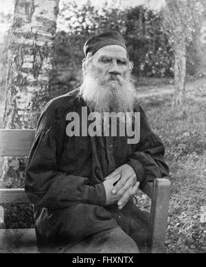 Léon Tolstoï, Le comte Léon Nikolaïevitch Tolstoï, écrivain russe Banque D'Images