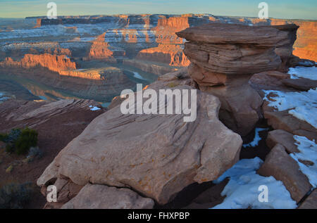 Vue sur Canyonlands National Park de Dead Horse Point State Park près de Moab, Utah Banque D'Images