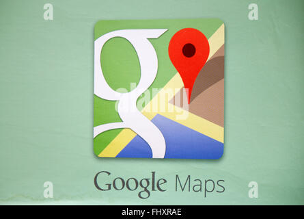 Markennamen : 'Google Maps', Berlin. Banque D'Images