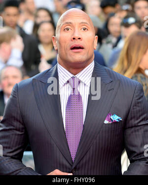 Dwayne Johnson assiste à la 'San Andreas' Première mondiale à l'Odeon Leicester Square à Londres, en Angleterre. 21 mai 2015. Banque D'Images