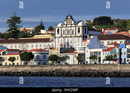 Hôtel de ville de Horta, île de Faial, Açores, Portugal, Europe Banque D'Images