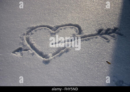 Symbolbild : Liebe, Schnee. Banque D'Images
