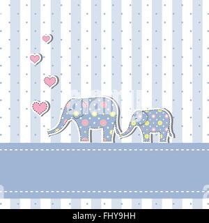 Nouvelle carte d'invitation de douche de bébé Illustration de Vecteur