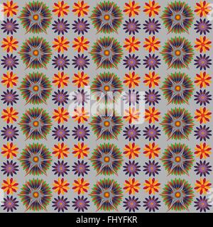 Fleurs sur fond gris clair. Vecteur de fond numérique modèle. Illustration de Vecteur