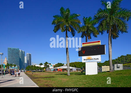 Parc barfront Miami Floride fl Banque D'Images