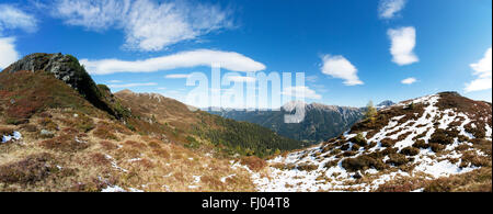 L'Autriche, Pongau,Grossarl Valley, vue d'Ellmau vallée, Radstaetter Tauern, Panorama Banque D'Images