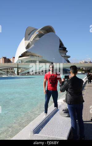 Palau de les Arts Reina Sofia, Valencia Espagne Banque D'Images