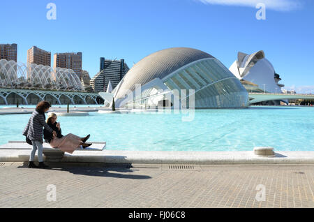 L'Hemisferic et Palau de les Arts Reina Sofia, Valencia Espagne Banque D'Images