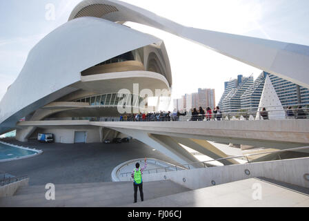 Excursion scolaire à Palau de les Arts Reina Sofia" Valencia Espagne Banque D'Images