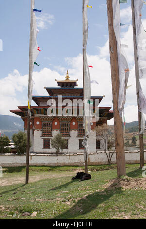 Ura Lhakhang, dans le centre de Bhoutan Banque D'Images