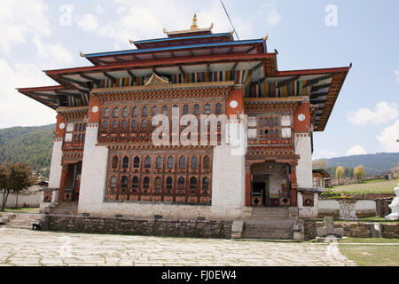 Ura Lhakhang, dans le centre de Bhoutan Banque D'Images