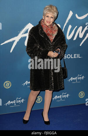 Janvier 19, 2016 - Anita Dobson assister à 'Cirque du Soleil : Amaluna' appuyez sur la nuit, le Royal Albert Hall à Londres, au Royaume-Uni. Banque D'Images