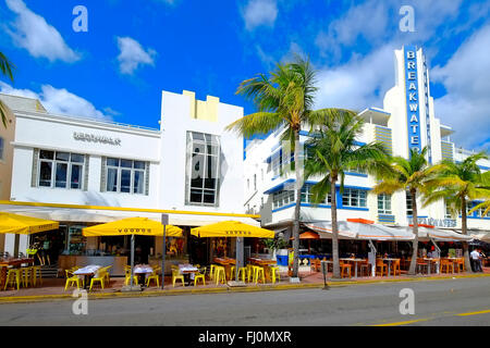 FL Floride Miami Beach Art Deco de South Beach Ocean Drive Banque D'Images