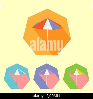 Télévision couleur icon set parapluie. Illustration vecteur de fond numérique Illustration de Vecteur
