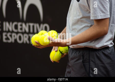 Sao Paulo, Sao Paulo, Brésil. Feb 26, 2016. Brasil Open 2016 Tournoi de tennis à Sao Paulo, Brésil. Crédit : Alexandre Moreira/ZUMA/Alamy Fil Live News Banque D'Images