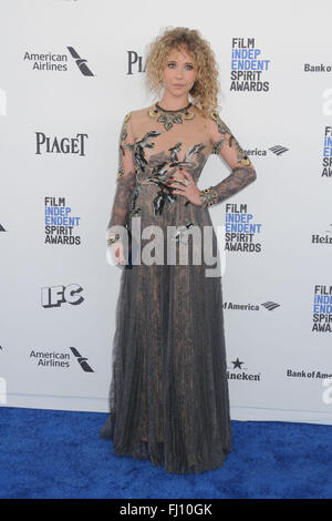 Santa Monica, CA, USA. Feb 27, 2016. 27 février 2016 - Santa Monica, Californie - Temple de Junon. 31e Annual Film Independent Spirit Awards - Arrivals tenue à la jetée de Santa Monica. Crédit photo : Byron Purvis/AdMedia Crédit : Byron Purvis/AdMedia/ZUMA/Alamy Fil Live News Banque D'Images