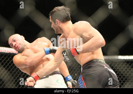 Londres, Royaume-Uni. Feb 27, 2016. L'UFC Fight Night Bisping vs Silva à l'O2, London Crédit : Dan Cooke/Alamy Live News Banque D'Images