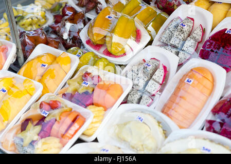 Close up de fruits frais dans l'emballage Banque D'Images