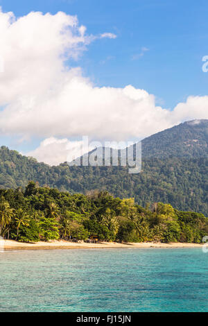 L'île de Tioman est une magnifique île tropicale au large de la côte est de la péninsule malaisienne. Banque D'Images
