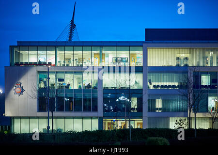 Quartier général divisionnaire de la police du Grand Manchester, Central Park, Newton Heath, Manchester, Angleterre, Royaume-Uni. Architectes : Aedas construire Banque D'Images