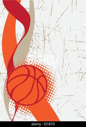 Basket-ball verticale poster.Abstract background.Vector illustration Illustration de Vecteur