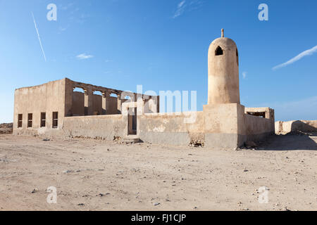 Ruine d'une ancienne mosquée au Qatar Banque D'Images