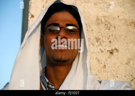 Portrait d'homme Harratin à Nouakchott, Mauritanie Banque D'Images