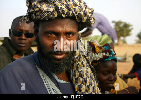 Portrait de l'homme musulman avec barbe à Tombouctou, Mali Banque D'Images