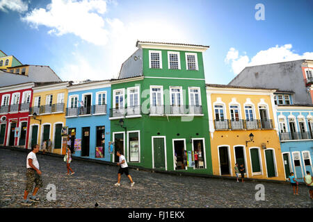 Largo do Pelourinho est un quartier historique situé dans la zone ouest de Salvador de Bahia, au Brésil. Banque D'Images