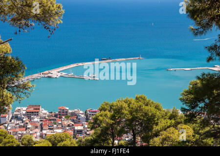 Entrée du port de la ville de Zante, capitale de Zakynthos, Grèce Banque D'Images