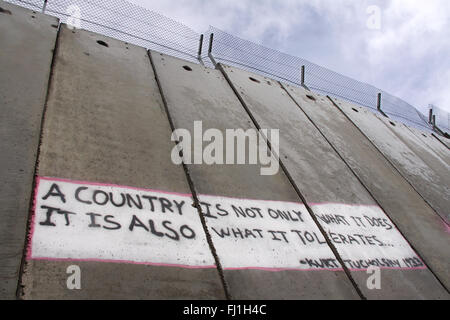 Palestine - Bethlehem checkpoint et de l'occupation mur - Territoires palestiniens occupés Banque D'Images