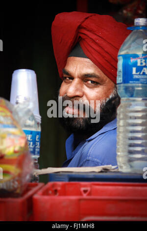 Homme Sikh Punjabi à Delhi , Inde Banque D'Images