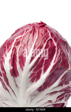 Fresh Radicchio rosso close up on white background Banque D'Images