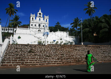 Dame de l'Eglise de l'Immaculée Conception, Panjim Panaji, India Banque D'Images