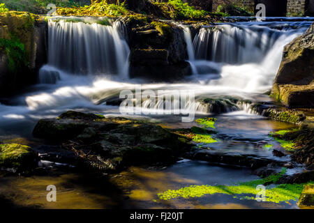 Belle cascade en Monte Gelato, Valle del Treja regional park, lazio, Italie Banque D'Images