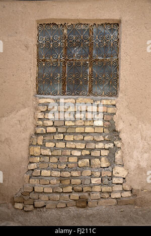 Winbdow architecture en vieille ville de Yazd, Iran Banque D'Images