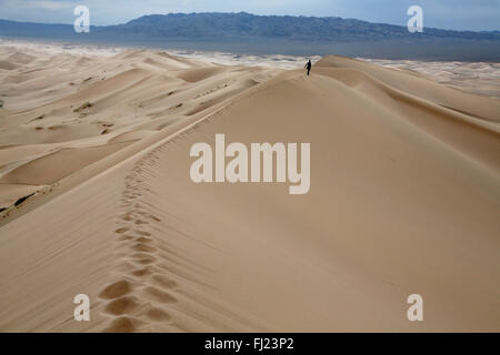 Les dunes de sable du désert de Gobi en Mongolie Banque D'Images